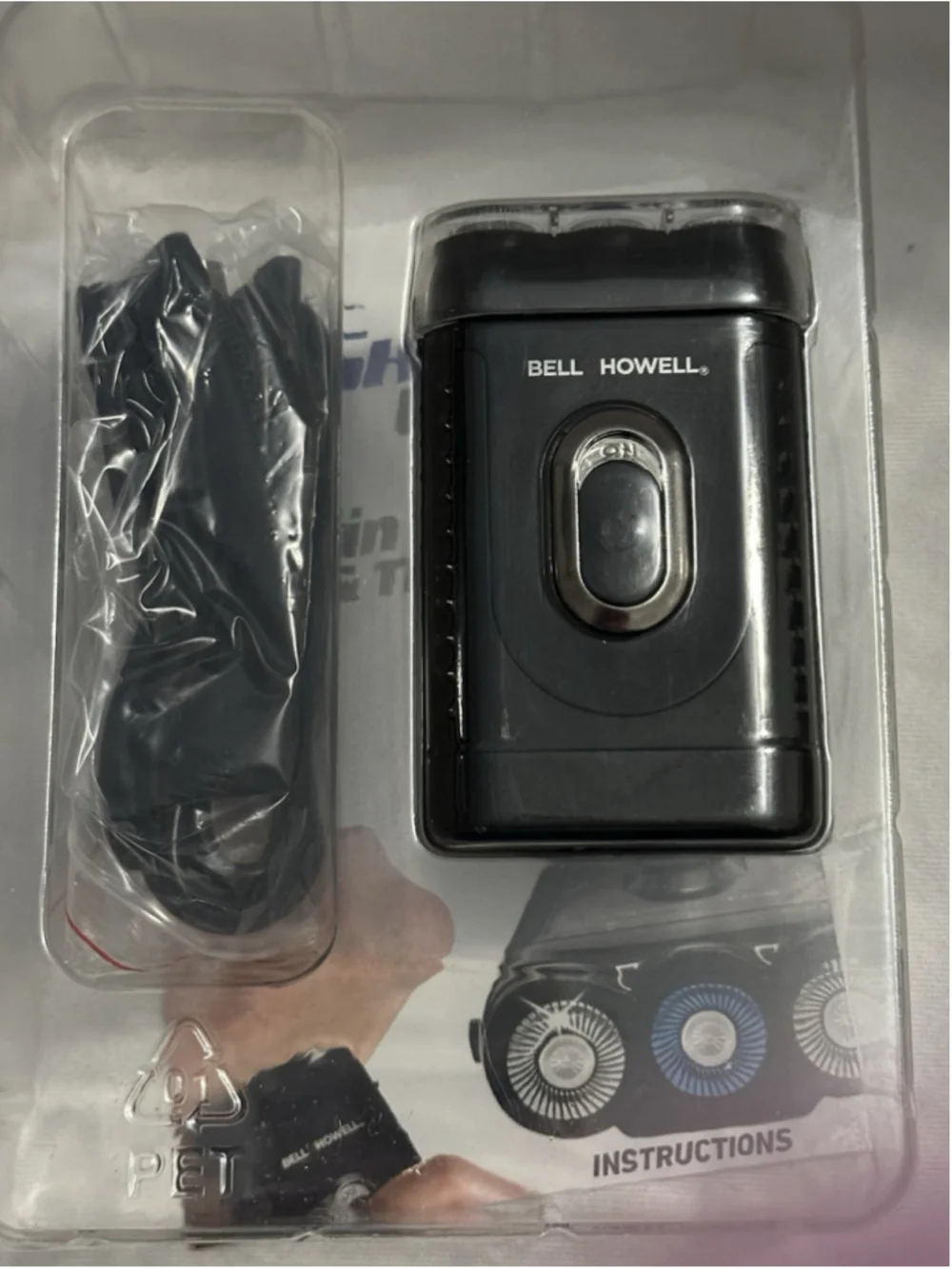 Bell+Howell TACSHAVER Rechargeable 2-in-1 Shaver/Trimmer Waterproof Sealed NIB